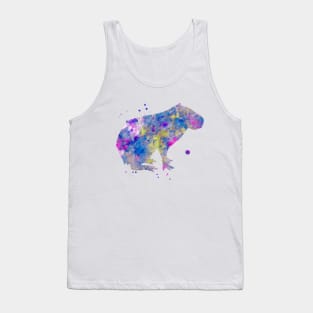 Capybara Watercolor Painting Tank Top